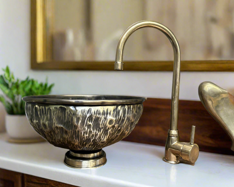 Antique Brass Bathroom Vessel sink