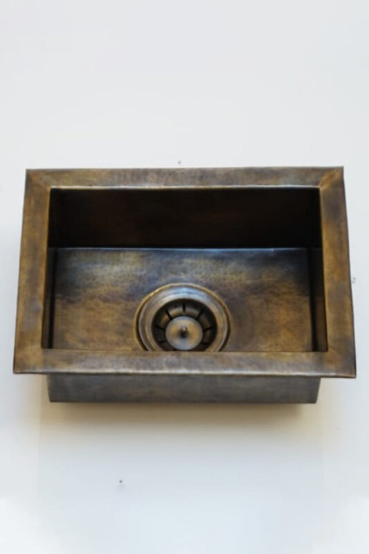 Antique Bronze Hammered Brass Undermount Sink - Rustic Brass Kitchen Sink