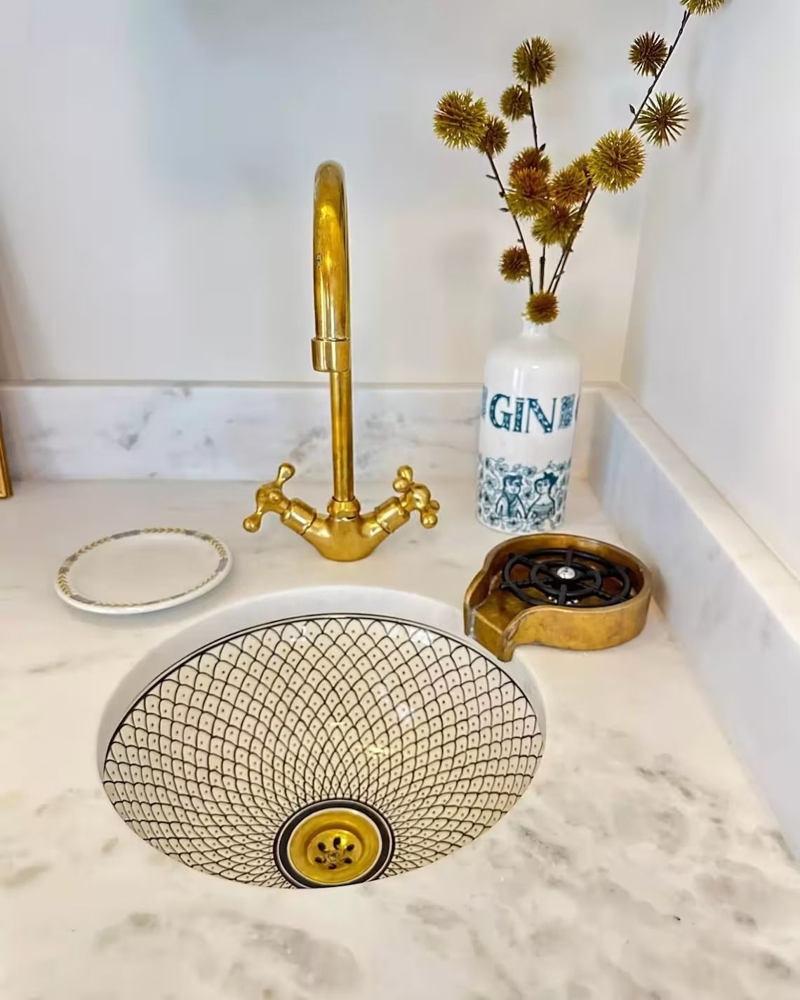 Brass Kitchen Faucet, Brushed Brass Kitchen Tap.