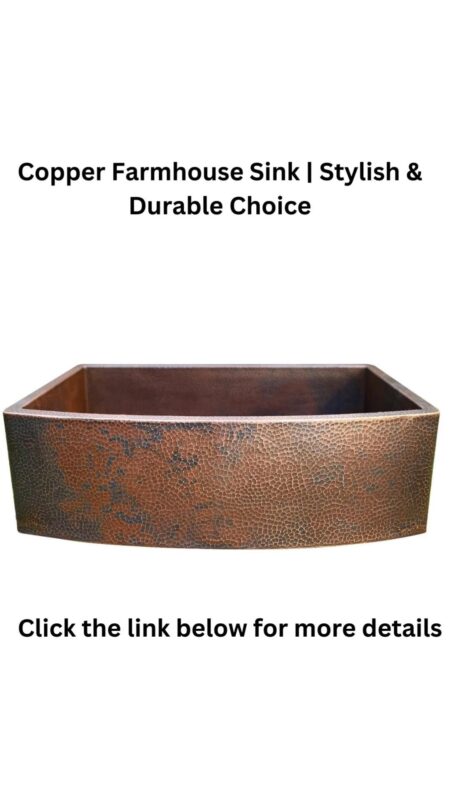 Copper Farmhouse Sink, Rounded Front Single Well-Daxa