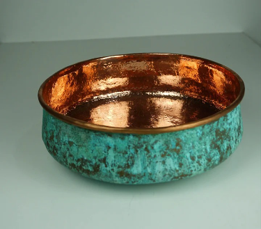 Copper Top Mount Bathroom Vessel Sink Vanity