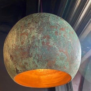 Dome Copper Pendant Light - Oxidized Copper Copper Pendant Light - Copper Kitchen Island Pendant Light - Copper Lampshade - Etsy