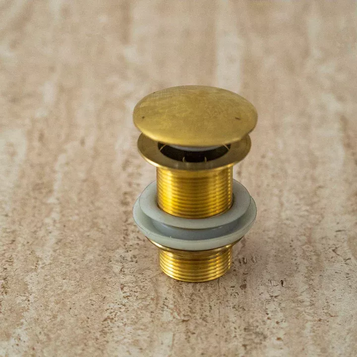 "Elevate Your Sink: Solid Brass Pop-Up Drain  for a Stylish Bathroom