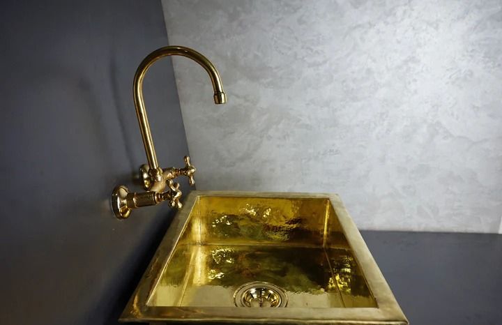 Hammered Brass Sink, Farmhouse Kitchen Sink.