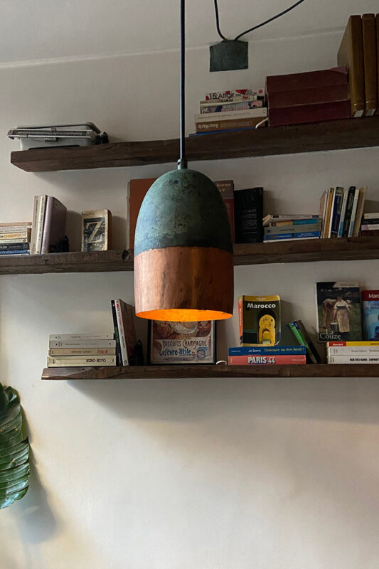 Oxidized Copper Farmhouse Light Fixture, Handmade Copper Ceiling Lamp, Rustic small Pendant light