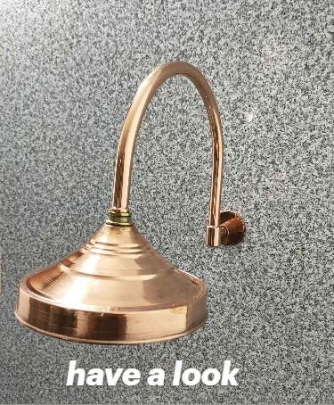 Round Shower Head In Pure Copper , Outdoor and Indoor showerhead
