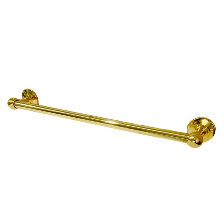 Stunning Single Bar Brass Towel Holder for Bathrooms | Zayian