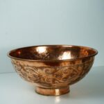 Timeless Elegance: Antique Engraved Copper Vessel Sink