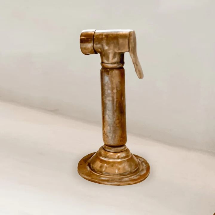 Unlacquered Brass Kitchen Faucet Side Sprayer - Enchanting Elven Design - Rustic Elegance