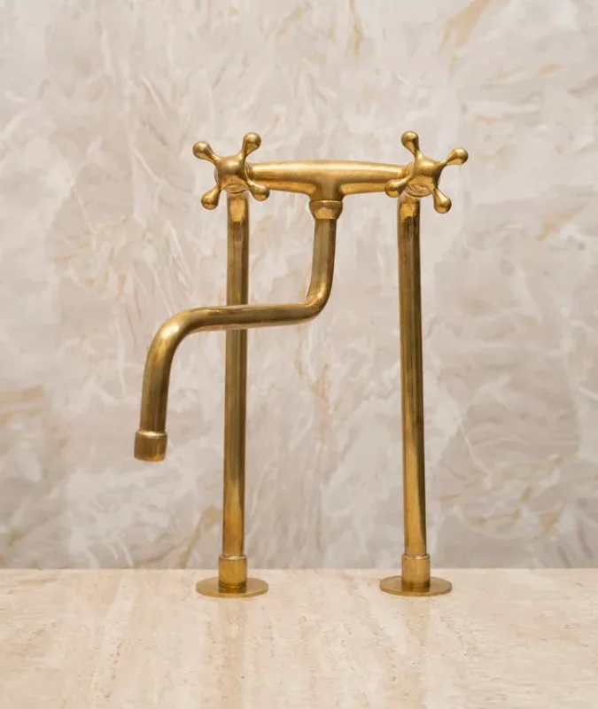 Unlacquered Brass Kitchen Long legs Faucet