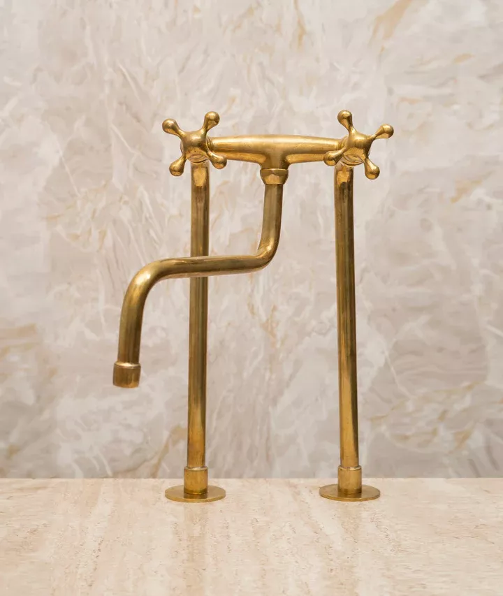 Unlacquered Brass Kitchen Long legs Faucet