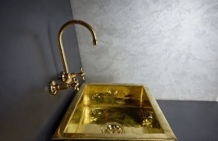 Unlacquered Brass Undermount Kitchen Sink