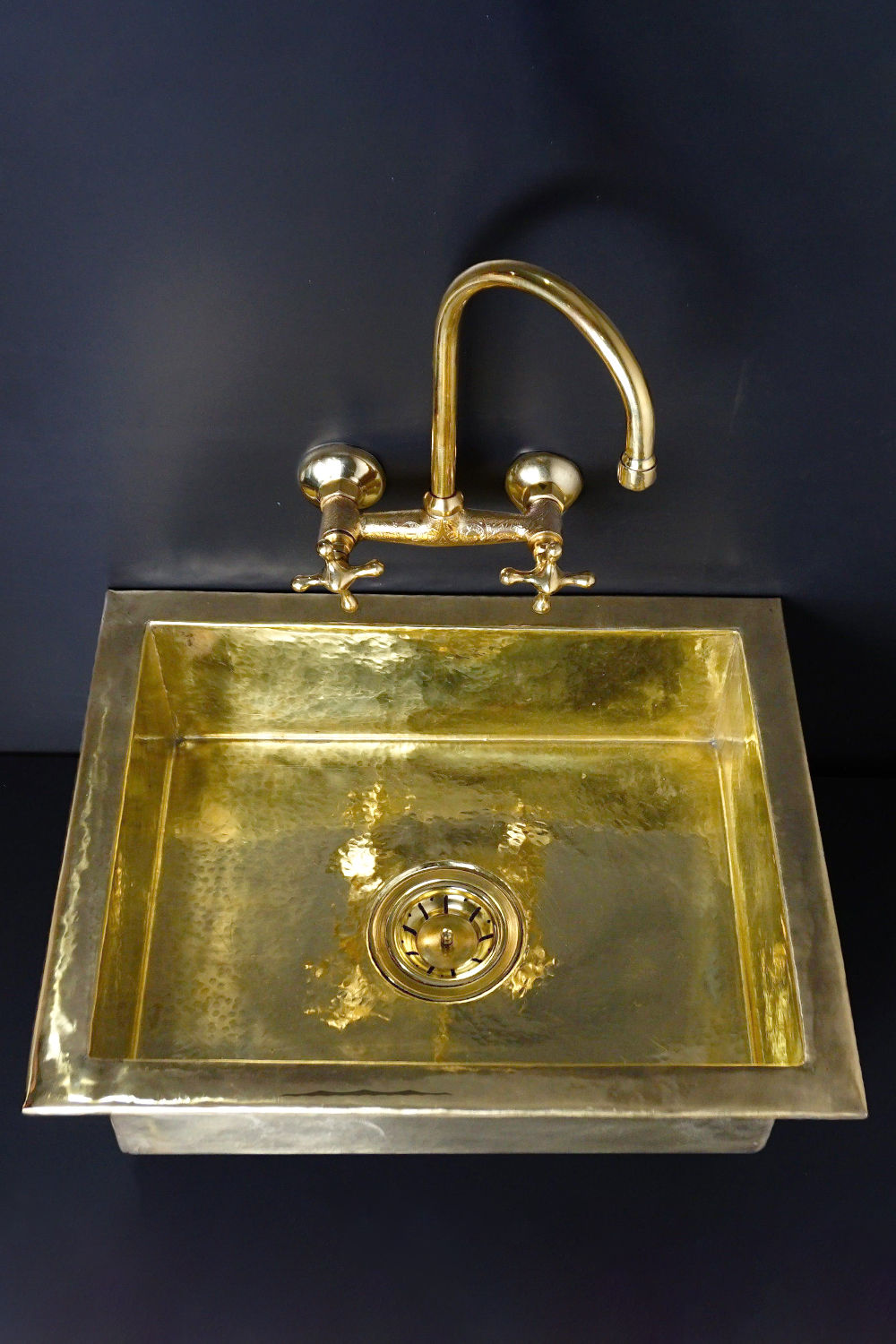 Unlacquered Brass Undermount Single Bowl Kitchen Sink