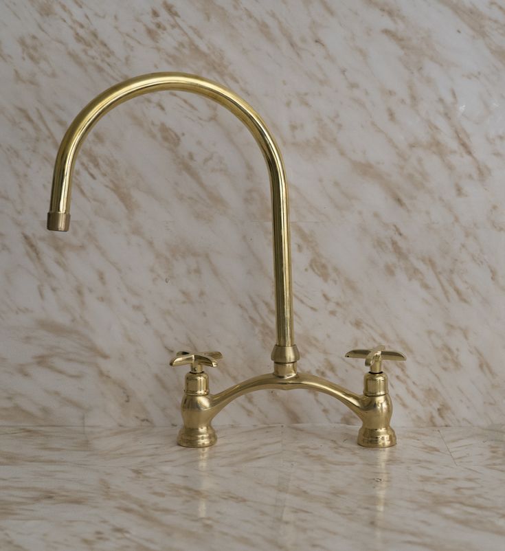 Unlacquered Brass Kitchen Faucet , Solid Brass Kitchen Sink Faucet  etsy