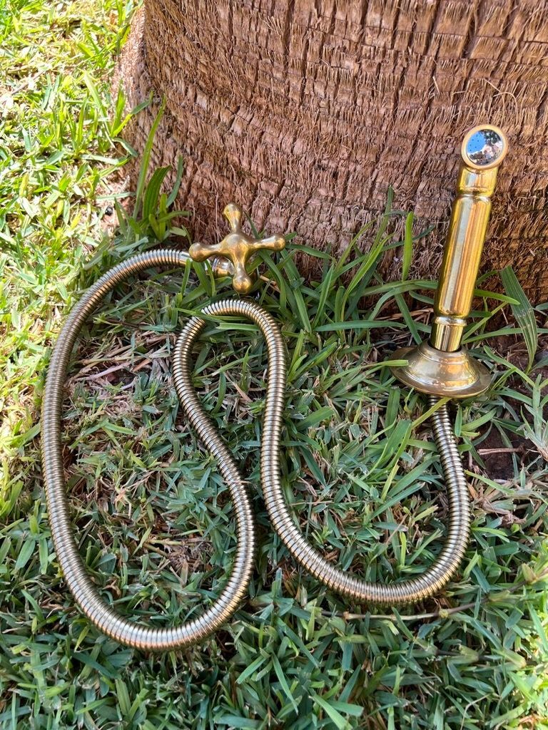 Unlacquered Brass Handmade Kitchen Faucet With Simple Cross - Etsy