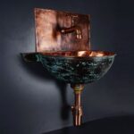 A Timeless Classic: The Rustic Oxidized Copper Wall Mount Vessel Bathroom Sink