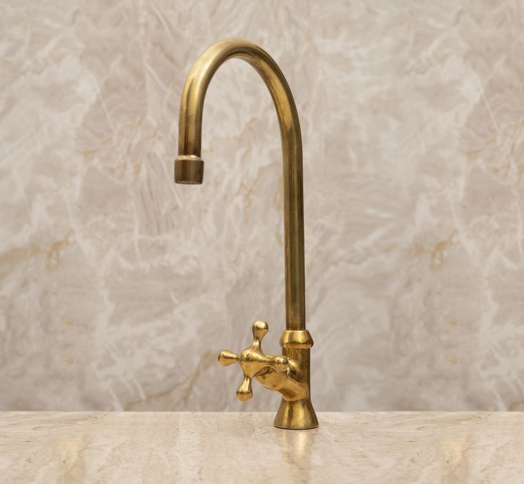 Brass Kitchen Gooseneck Faucet -bathroom faucet etsy