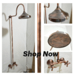 Copper Indoor and outdoor Shower System High Pressure with Round Shower Head