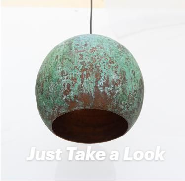 Copper Patina pendant light Vintage Kitchen Island Lights