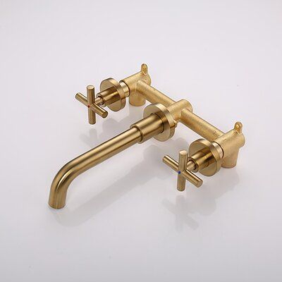 DORNBERG Wall Mounted Bathroom Faucet in Yellow, Size 2.0 H in | Wayfair