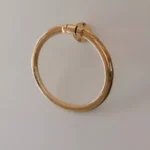 Handcrafted Unlacquered Brass Wall Mount Towel Holder
