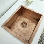 "Modern Luxury: Undermount Hammered Solid Copper Kitchen Sink