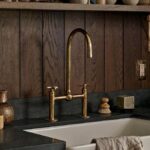 Natural Unlacquered Bras 8 Inch Bridge Kitchen Faucet ,Best Brass Faucet for Kitchen