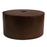Nostalgic Glow: Hammered Copper Round Pendant Light Shade