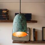 Oxidized Copper Ceiling Light ,Small Copper Farmhouse Pendant Light