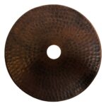 Rustic Elegance: Hammered Copper Round Pendant Light Shade