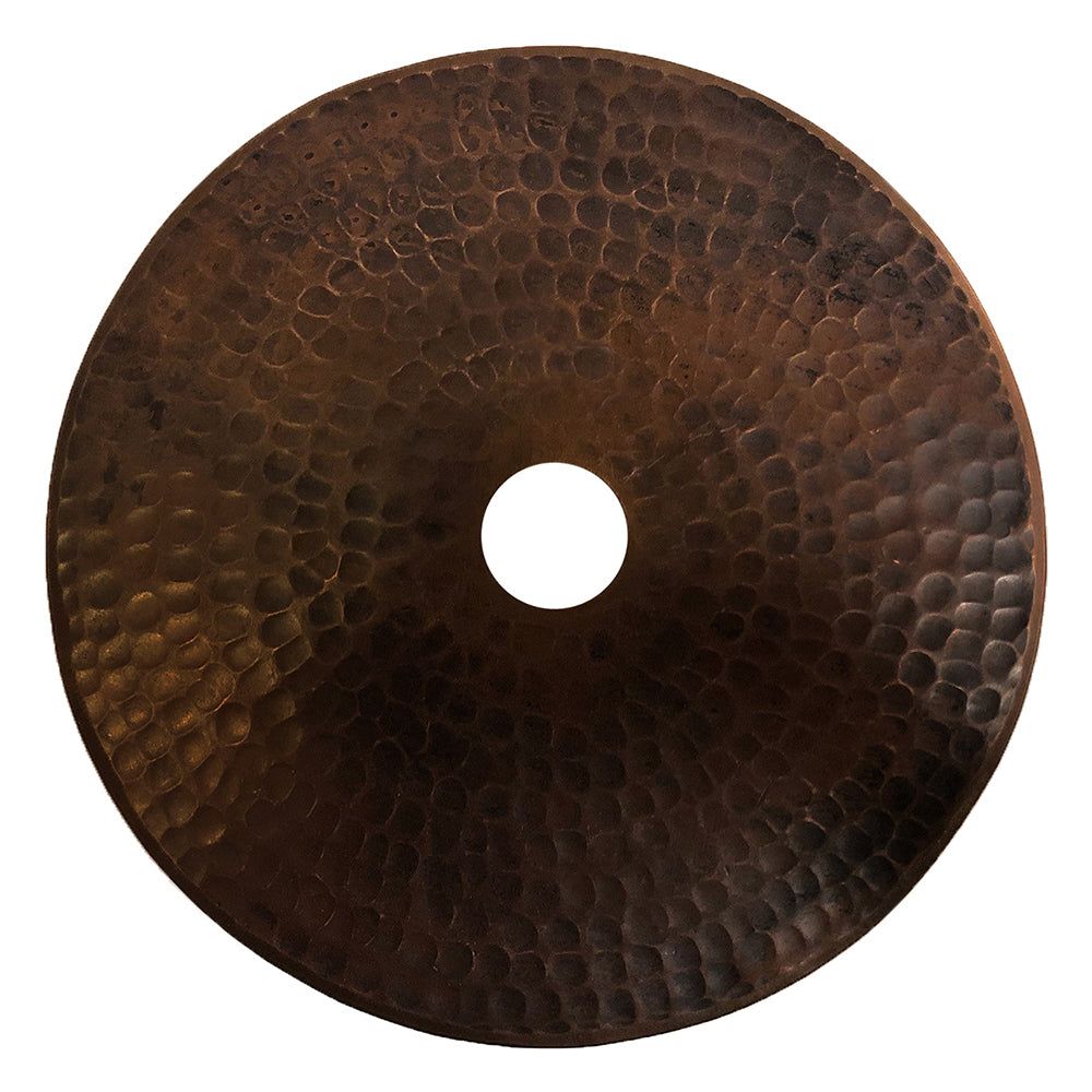 Rustic Elegance: Hammered Copper Round Pendant Light Shade