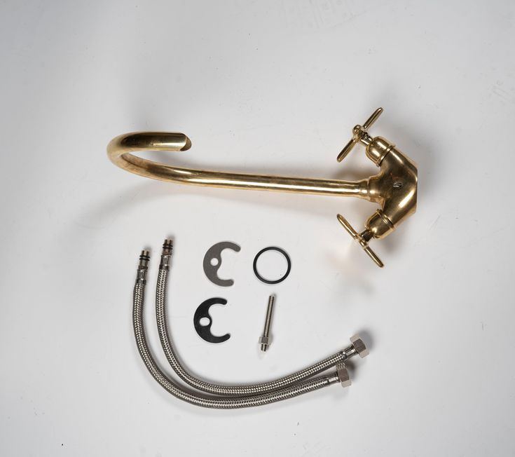"Rustic Elegance: Handcraft Brass Gooseneck Bathroom Sink Faucet