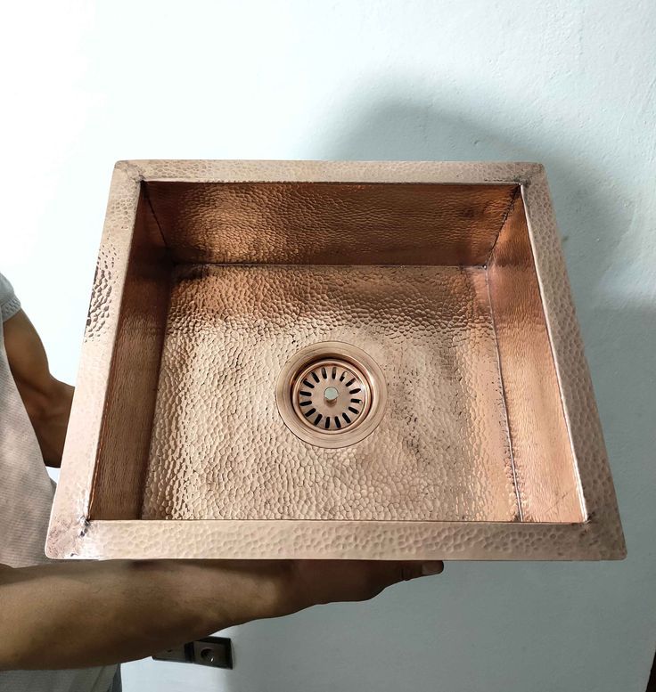 "Undermount Hammered Solid Copper Kitchen Sink: Where Craftsmanship Meets Utility