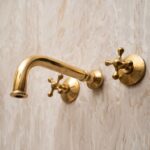 Unlacquered Brass Bathroom Tub Wall Mounted Faucet  etsy