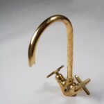 Unlacquered Brass Gooseneck Bathroom Faucet