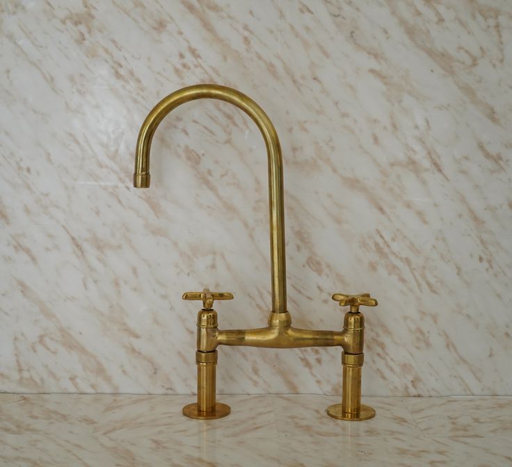 Unlacquered Brass Kitchen Faucet , Solid Brass Kitchen Sink Faucet etsy