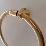 Unlacquered Brass Towel Holder for Stylish Bathrooms