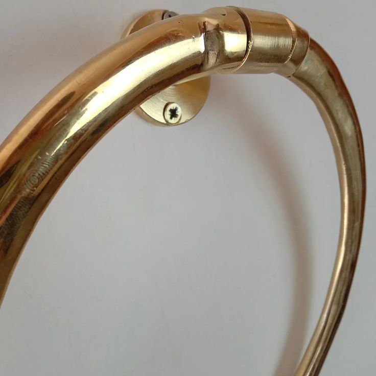 Unlacquered Brass Wall Mount Towel Rack