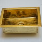 Unlaquered Brass Undermount Farmhouse Kitchen Sink