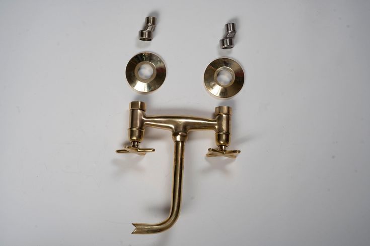 Vintage Revival: Unlacquered Brass Bathroom Tub Filler Faucet