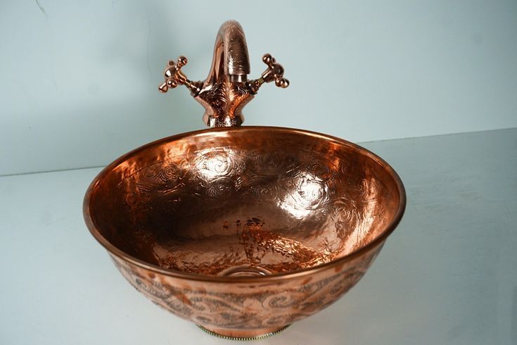 Vintage Vibes: Handcrafted Copper Vessel Sink