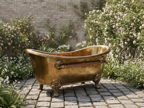 Solid Brass Bathtub – Antique Clawfoot Bathtub / Bath Tub,Luxury Handmade Bathtub,78" (L) x 29.5" (H) x 29.5" (W)